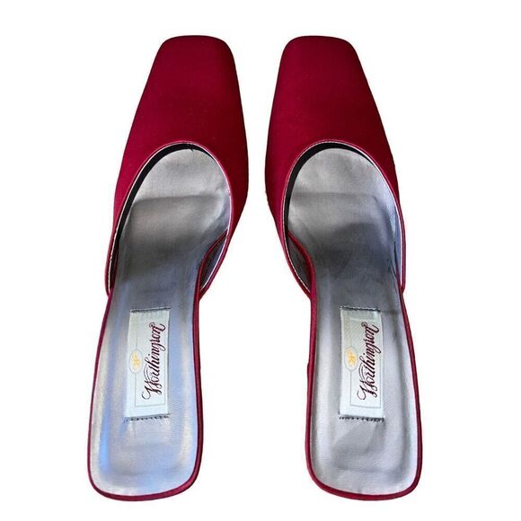 Worthington Red Fabric Square Toe Heels Womens Size 10 NEW - Picture 5 of 11